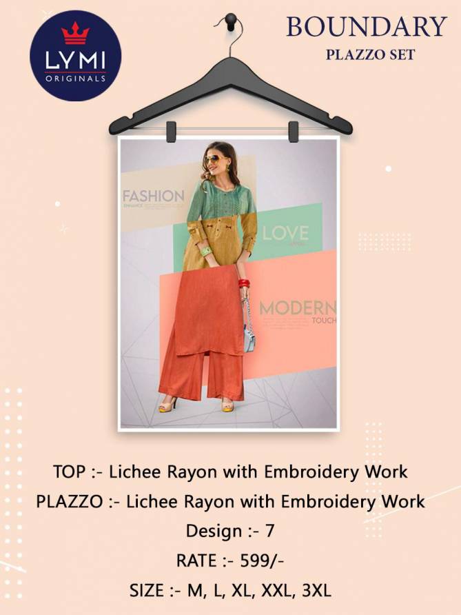 Lyme Launched Boundary Rayon With Embroidery Design  Work